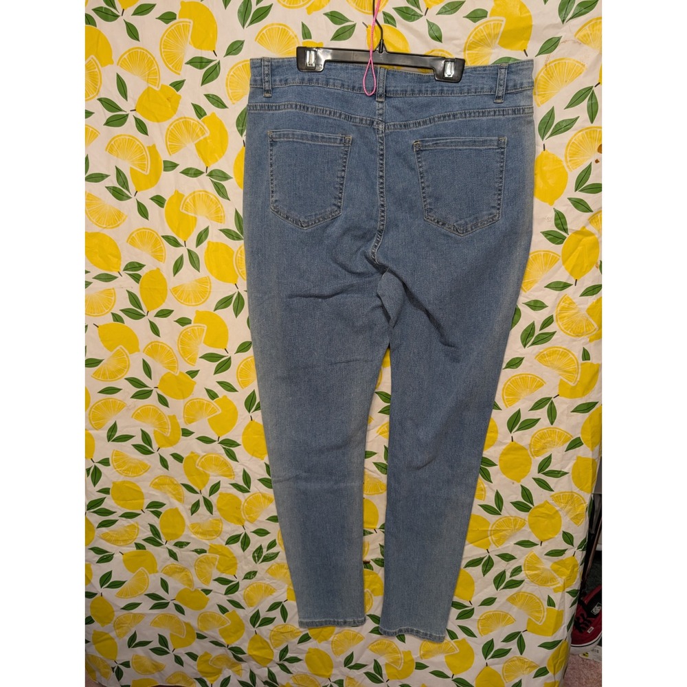 SHEIN Skinny Jeans Women 0XL 12 Medium Wash Blue Good High Rise Stretch J236 - Picture 3 of 6